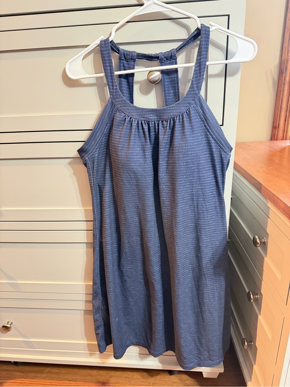 prAna Women’s M Blue Sleeveless Dress Sundress Cotton Blend